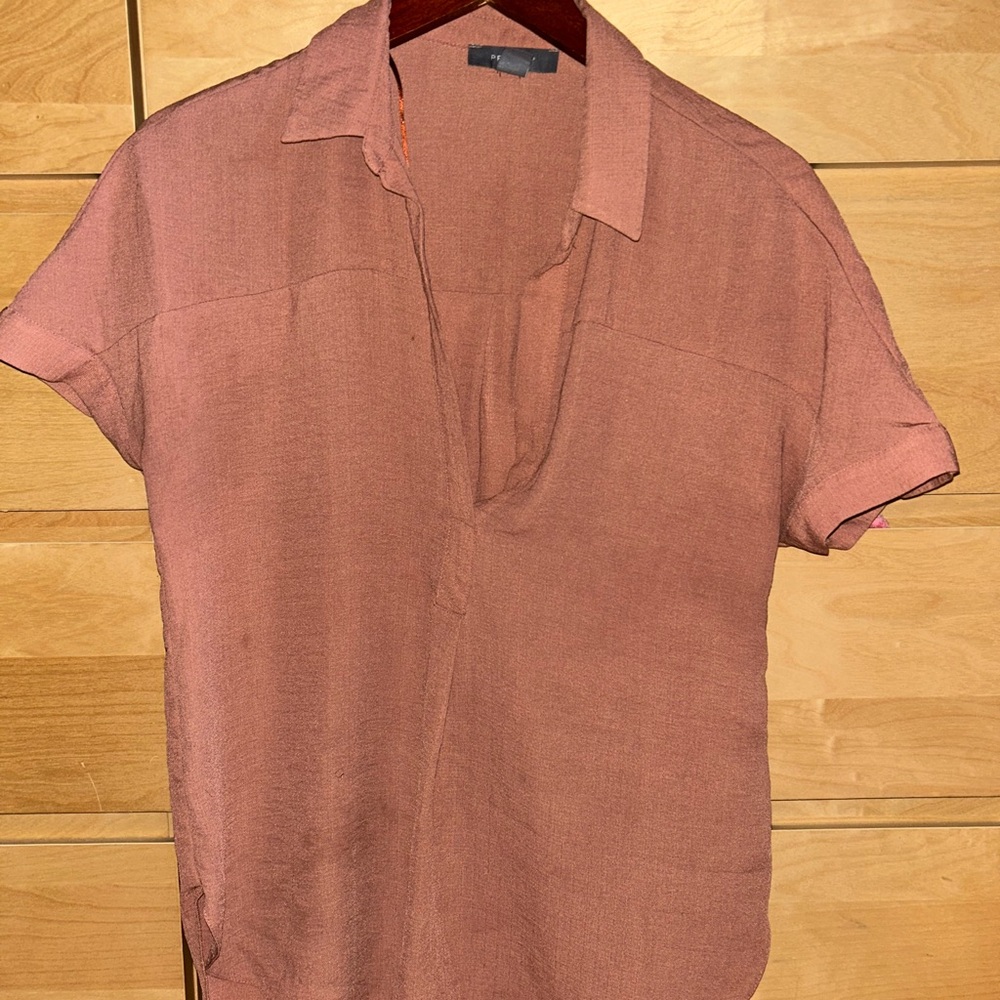 Primark Women's Oversized Casual Peach Shirt